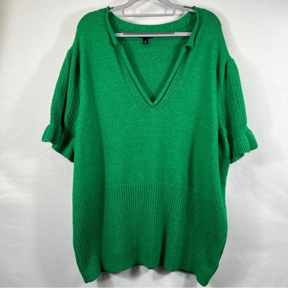 Torrid Green Cashmere Pullover Sweater Blouse 0665 - Picture 1 of 11